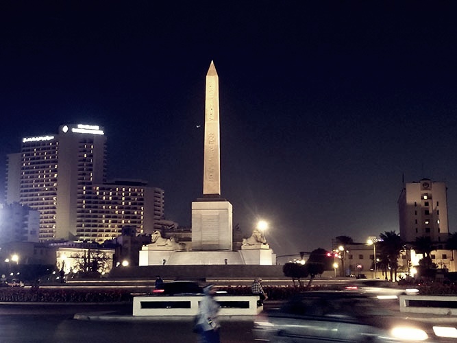 Tahrir Square, Obelisk, Sphinx